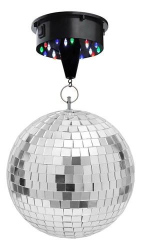 Control Sonido 18 Luces Led, Espejo Giratorio Con Pelota