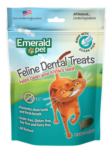 Emerald Pet Cat Snack Dental Pescado Oceánico 85 Gr