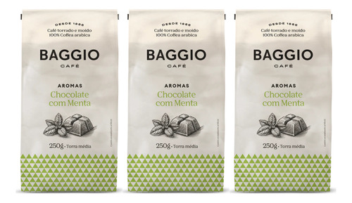 Café café torrado e moído Baggio Cafe Torrado em sachê 0.75 kg pacote x 3