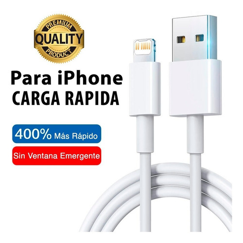 Cable De Datos Para Apple iPhone Carga Rapida 1mt