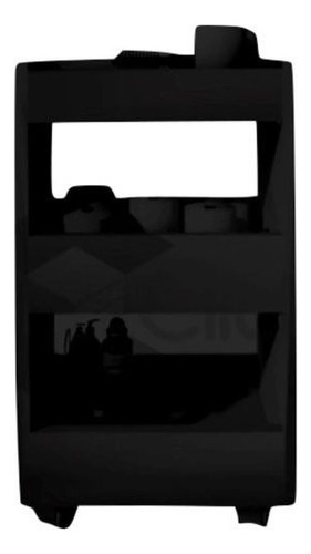 AJL Carrinho auxliar branco armário cozinha gabinete pequeno cor preto