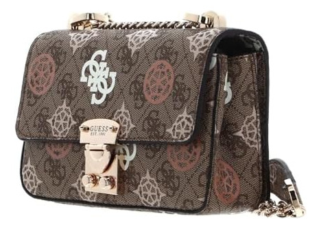 Guess Eliette Mini Bandolera Convertible Con Solapa, Latte