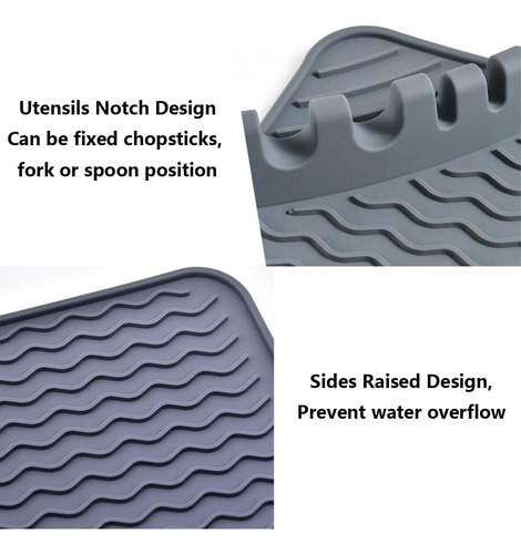 Alfombrillas De Silicona Para Secar Platos Con Soporte Para