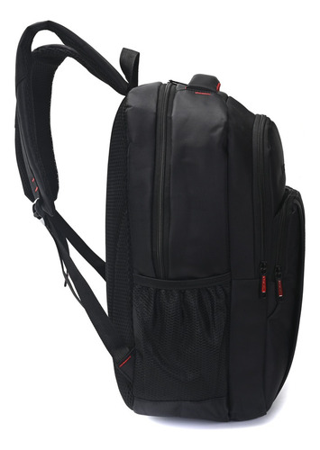 Mochila Wanderlust Portanotebook Urban Red 18p Color Negro Diseño De La Tela Liso