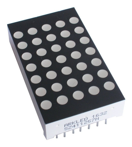 10 Pzs Matriz 7x5 Led Rojo 3mm Anodo A Renglón