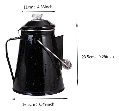 S Cafetera De Percolador De Esmalte, Elegante Jarra De Agua,