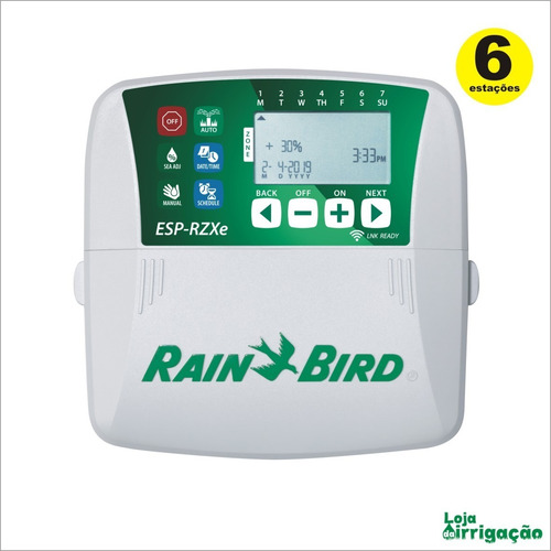 Imagem 2 de 5 de Controlador Rain Bird 6 Est. + 6 Hv 1 + Sensor Chuva + Lnk