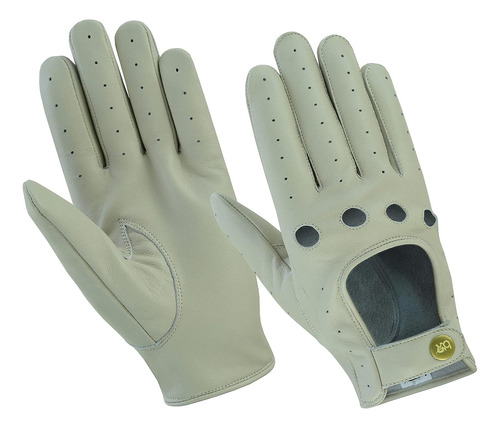 Guantes De Manejo Born To Race Talle X-l, Color Blanco Hueso