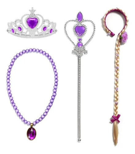 Set Accesorios Princesa Rapunzel Para Niñas, Disfraz