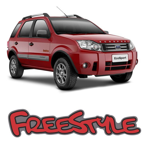 Par De Emblemas Adesivo Ford Ecosport Freestyle Sem Resina