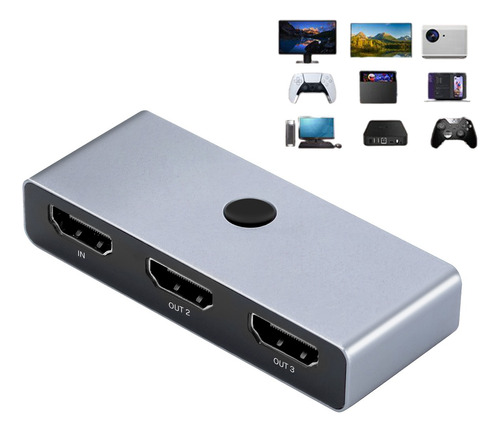 Hdmi Switcher 1 In 2 Out/conversión Bidireccion Audio 4k60hz