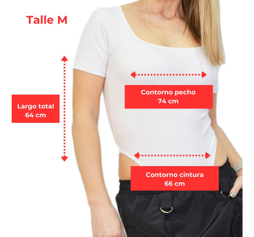 Body Remera Manga Corta Algodón Liso Outfit Canchero Moda