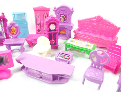 Set De Juegos Para Casas De Muñecas, 22 Unidades, Muebles De