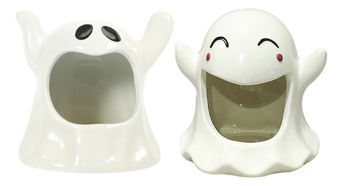 Portavelas Ghost, De Cerámica, Bonito Soporte Para Velas, 2