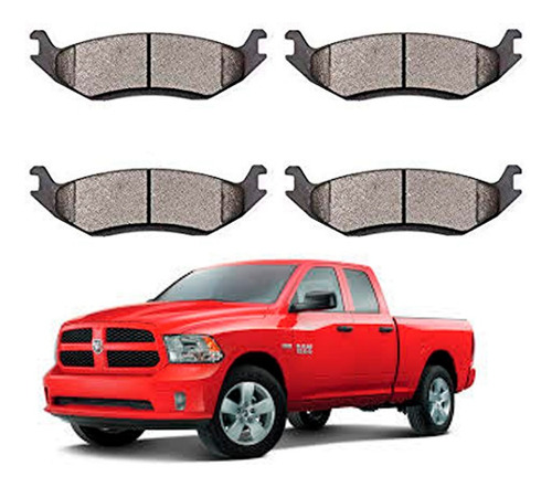 Kit 4 Pastillas Freno Traseras - Dodge Ram 1500 2014 A 2017