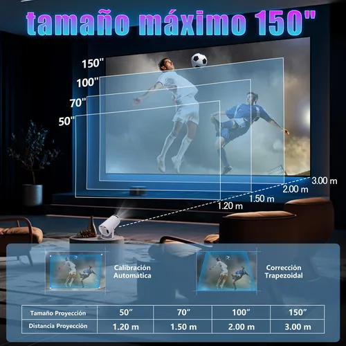Proyector Mini Genérica Smart Tv Proyector Android Wifi 9000