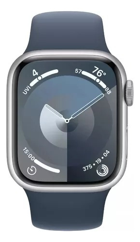 Apple watch Series9 Aluminio Plata 45mm Correa Azul 