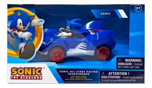 Vehiculo Nkok Sonic Pull Back Racer 10cm Sonic