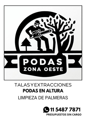 Poda Tala Árboles Palmeras De Riesgo Y Altura. Zona Oeste.