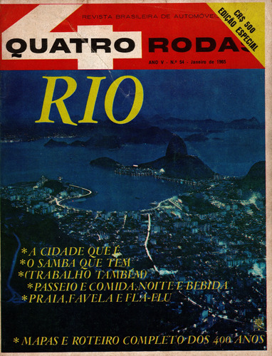 Quatro Rodas Nº54 Janeiro 1965 Rio De Janeiro