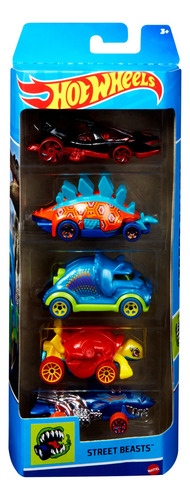 Vehículo Hot Wheels Die Cast Paquete 5 Autos Varios Modelos Multicolor