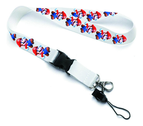 Lanyard Mario Bross Personalizado Credencial Celular