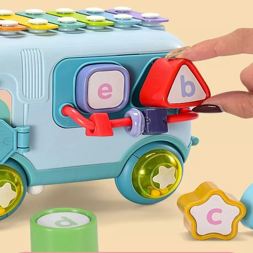 Autobus Rompecabezas Xilofono Juguete Interactivo Para Bebe