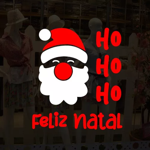 Adesivo de Parede Natal Ho Ho Ho - Modelo Exclusivo