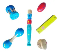 Comprar Kit Musical Bebe 8 Meses Instrumentos Madera Cocolate Toys