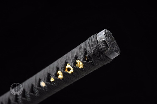 Imagem 7 de 10 de Espada Ninjato Lâmina Negra Afiada Aço Dobrado Forjado