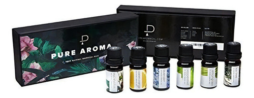 Set de aceites esenciales 100% puros Pure Aroma Cx 6 Un