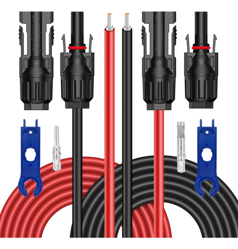 Jxmxrpv Cable De Extension Solar De 20 Pies 10 Awg (6 Mm²) C