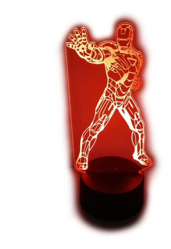 Lampara Led 3d Iron Man Avengers