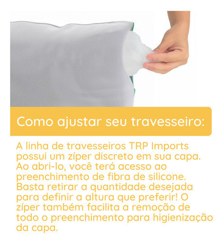 Travesseiro Select Fibras Infantil + Fronha 100% Algodão Cor Branco