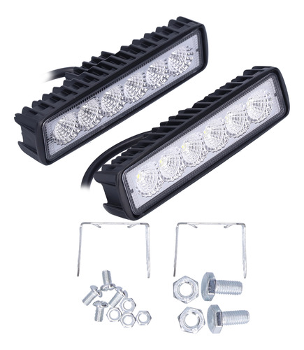 2 Luces De Trabajo Led De 18 W, Ip67, Impermeables, De Aleac