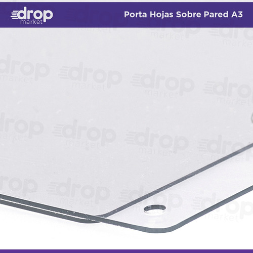 Imagen 4 de 10 de Porta Hojas A3 Acrílico Sobre Pared Transparente X 1 U.