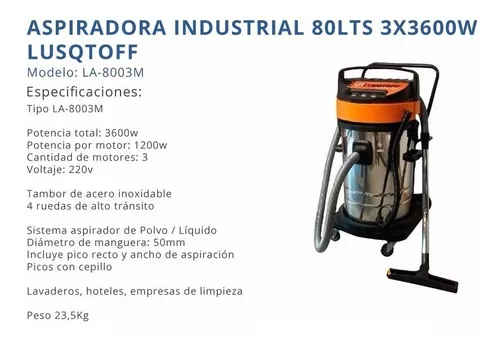 Aspiradora de Agua Limpia Tapizados Lusqtoff LA-1500MM