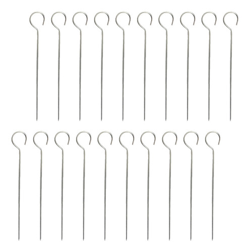 Brochetas De Camarones, Aguja De Cola De Ganso De Acero Inox
