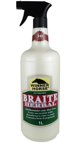 Abrilhantador Para Cavalo Braite Herbal Com Aloe Vera 1l