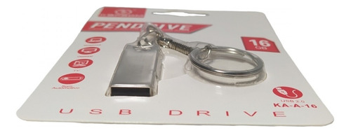 Pen-drive Kapbom Usb 2.0 Ka-a-16 Gb Leitura 15 Mbps......... Cor Metálico