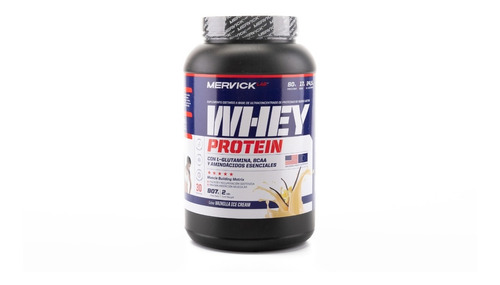 Whey Protein 1 Kg Mervick Lab Proteína Concentrada Glutamina