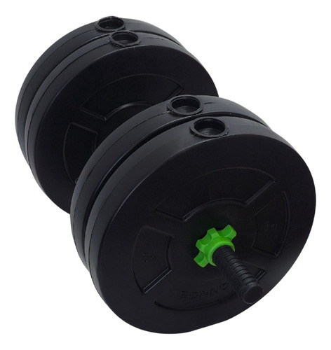 Mancuernas Y Barra Ajustable Kit 20 Kg Discos Sonnos
