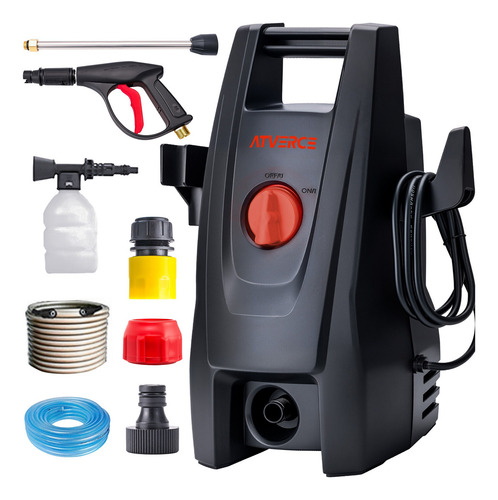 Atverce ATV+QXJ+03 Hidrolavadora Electrica 1400w 1600psi 6l/min Con Accesorios 127V
