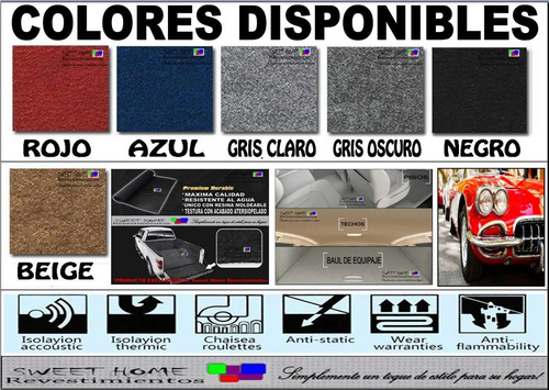 Imagen 5 de 10 de Fieltro Automotriz Antiruido Absorción Acústica