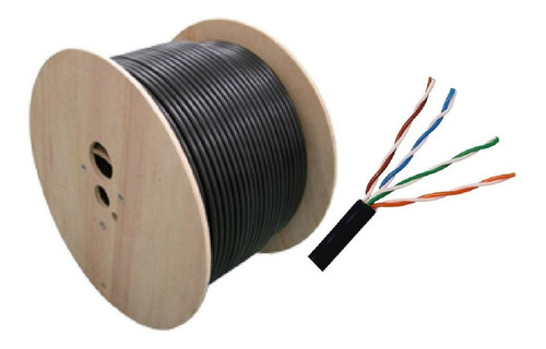Cable Utp Pa Exterior Blindado Rollo Cat5 E 305 Metros