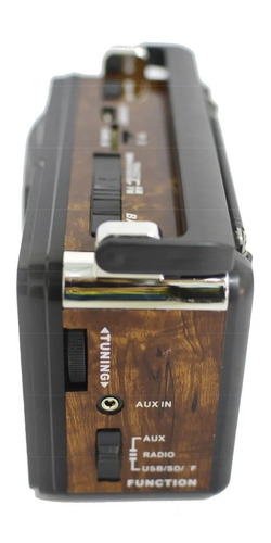 Rádio Antigo Retro Vintage Fm Am Usb Sd Bateria Lanterna