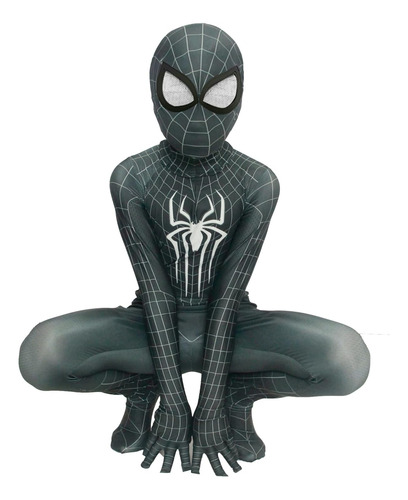 Disfraz De Spiderman Negro Para Niño Talla Xs-negro