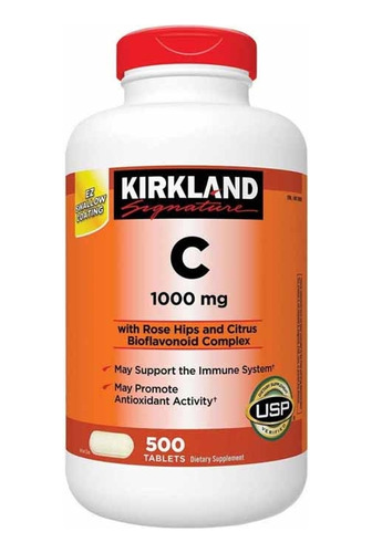 Kirkland Vitamina C 1000mg 500 Tabletas 