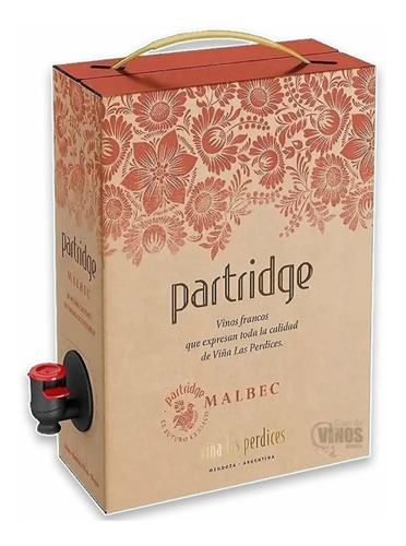 Vino Las Perdices Bag In Box Partridge Malbec 3 Litros  Flex