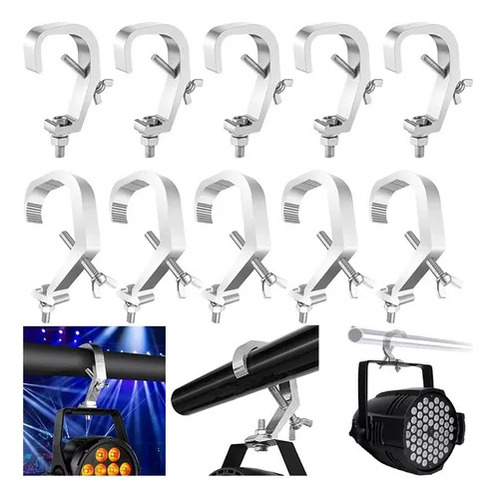 Clamp Soporte Abrazadera De Aluminio Para Iluminacion 10pcs
